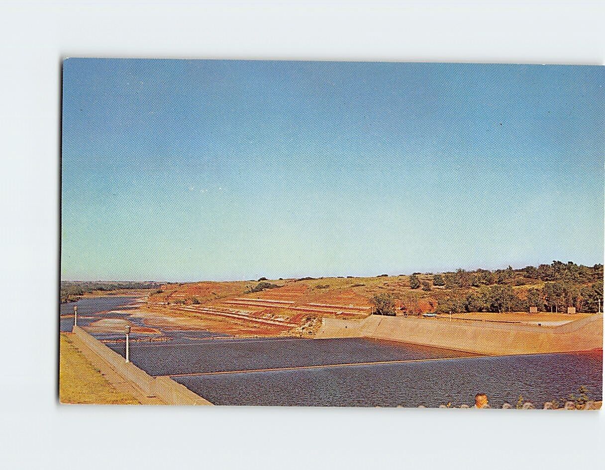 Postcard Spillway at Great Salt Plain Reservoir in Oklahoma USA