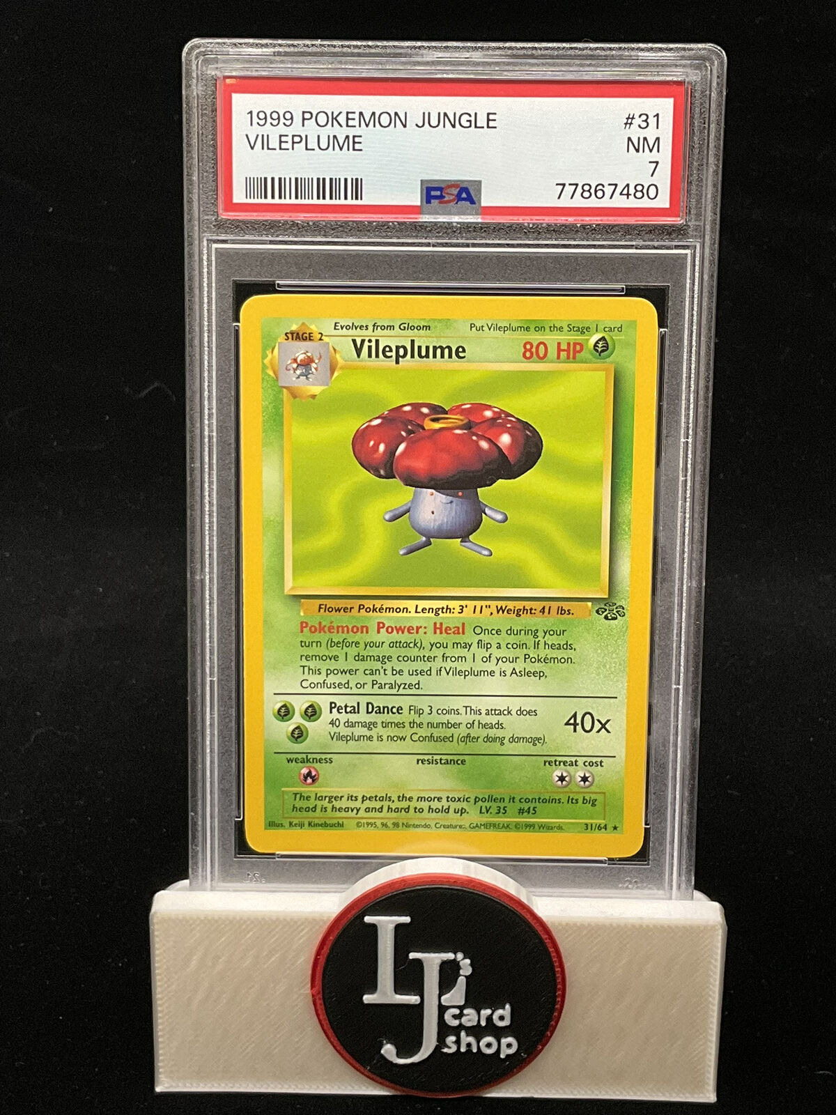 1999 Pokémon Jungle Vileplume #31 PSA 7 NM 7480 CJC