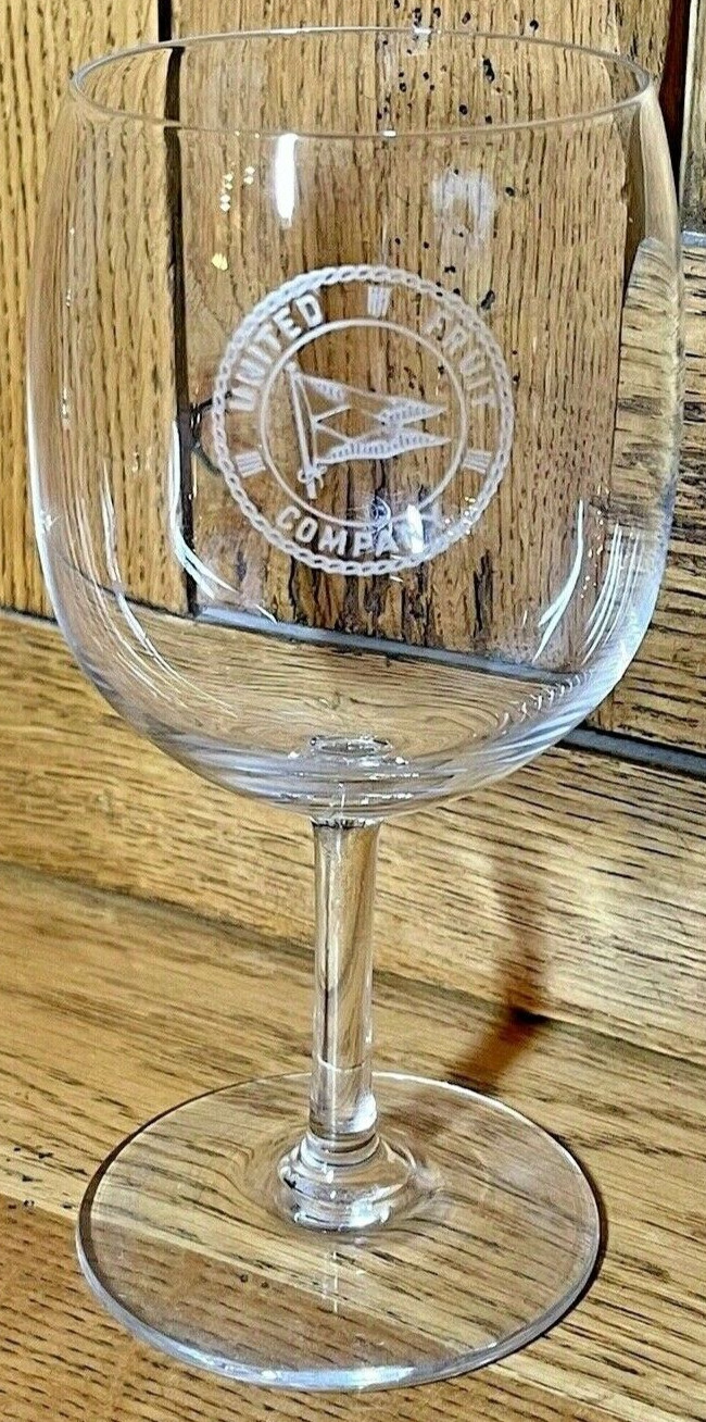 Vintage United Fruit Company Steamship Line Wine Glass