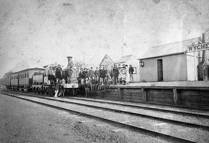 Wychitella, Victoria, 1892 Opening the railway station at Wychitella Old Photo