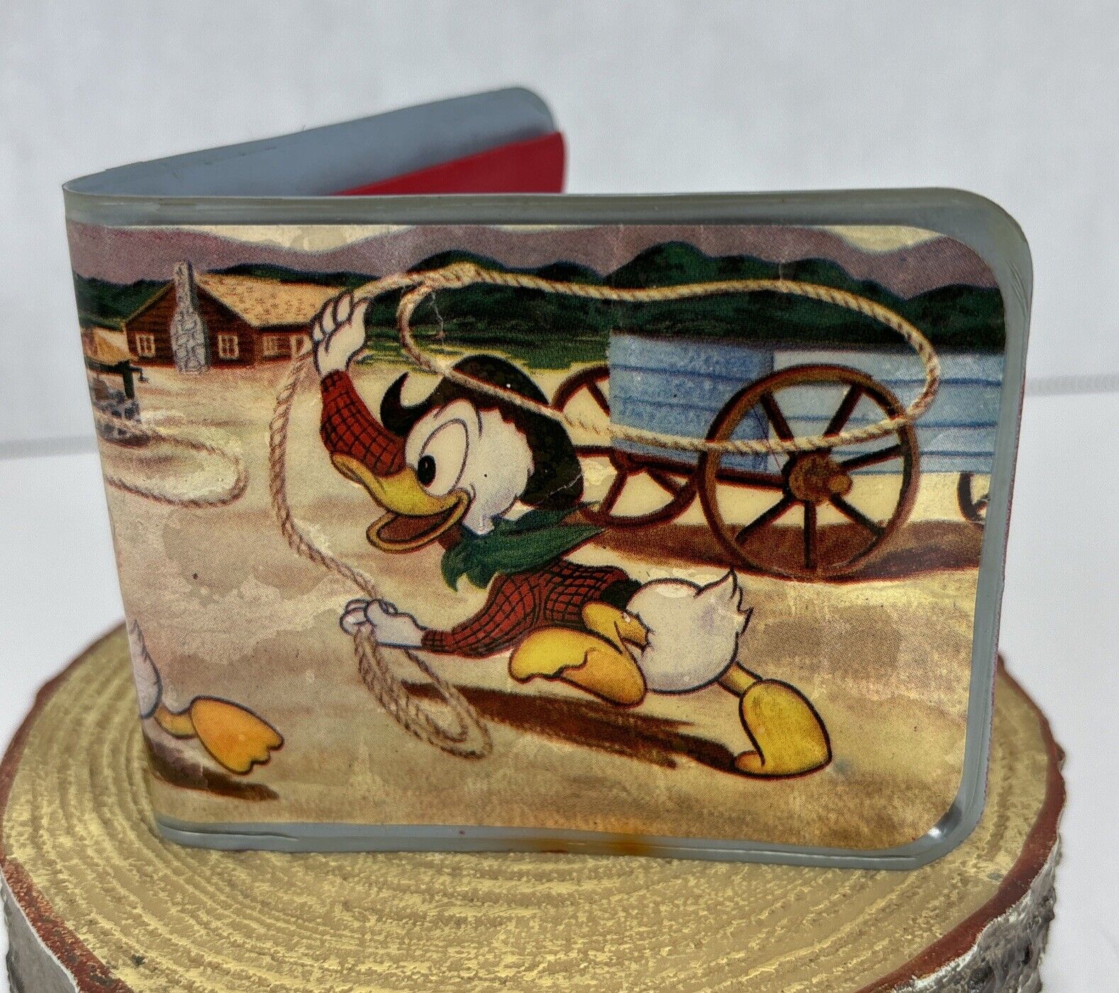 Vintage Antique Donald Duck  Rodeo Kids Toy Wallet Disneyana Cowboy Western