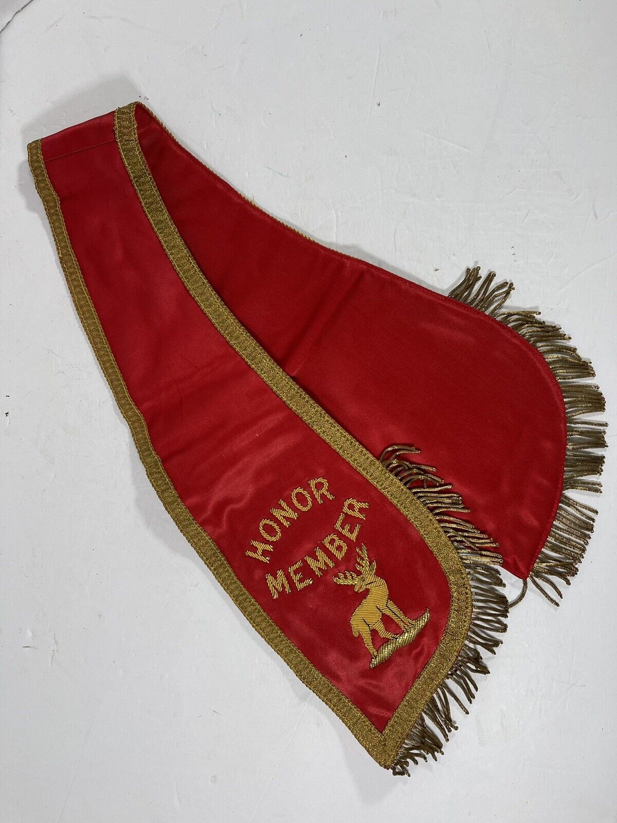 Vintage Fraternal Companions Of The Forest Of America Honor Member BULLION Sash