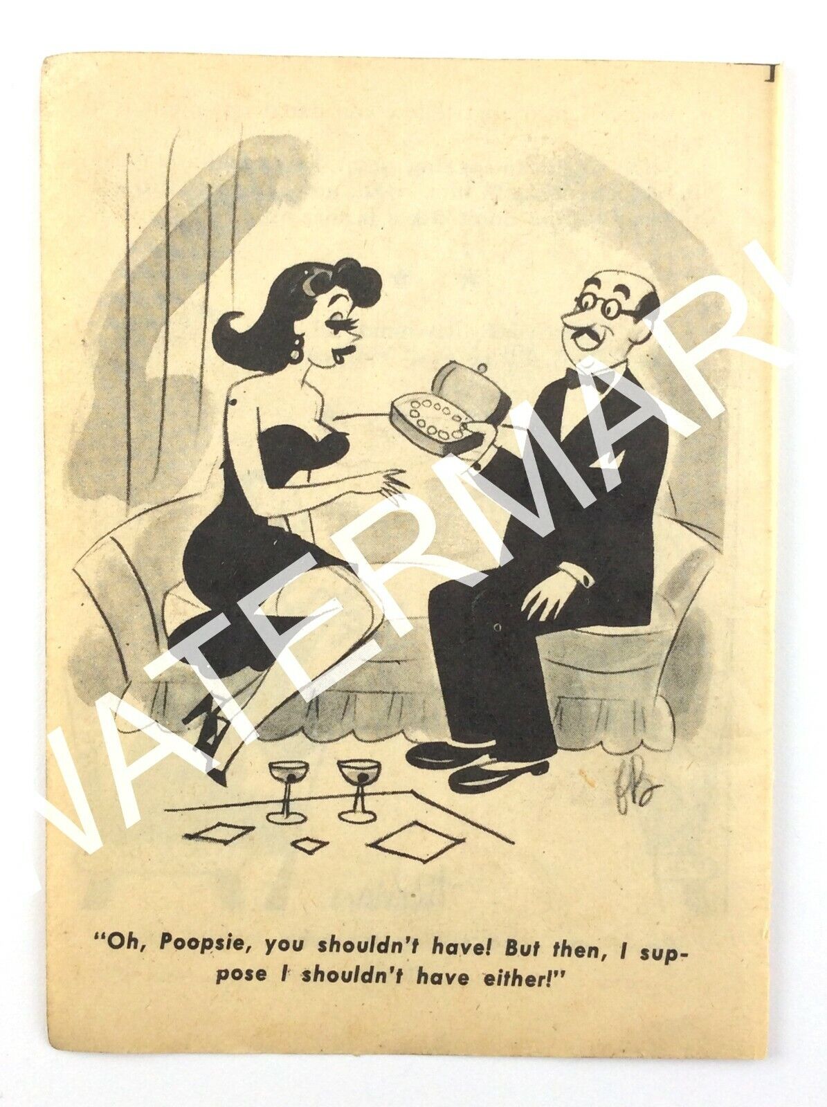 1957 Gag Panel Strip Art Print Oh Poopsie Frank Beaven Artist 046A