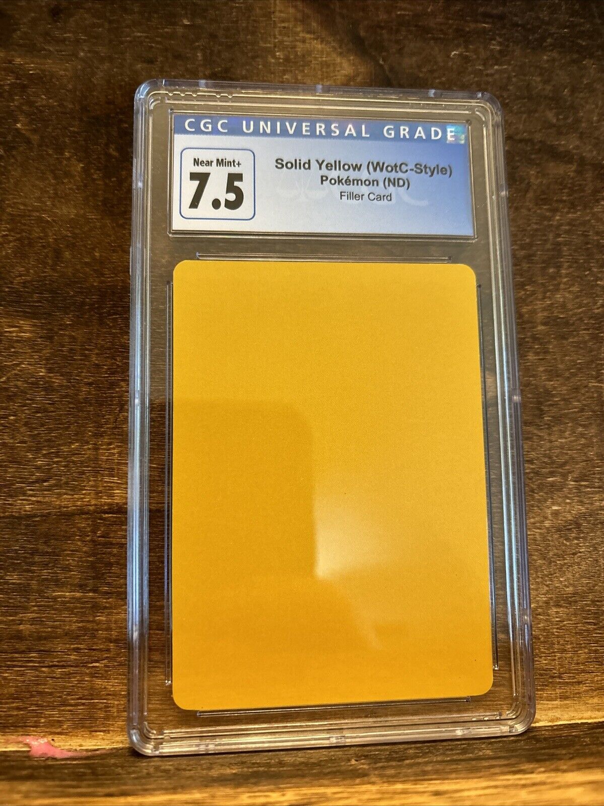 Solid Yellow WOTC Blank Pokemon Filler Card CGC 7.5 Near Mint