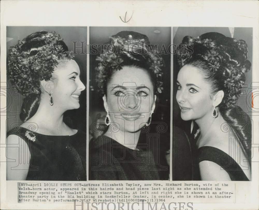 1964 Press Photo Actress Liz Taylor at Broadway \