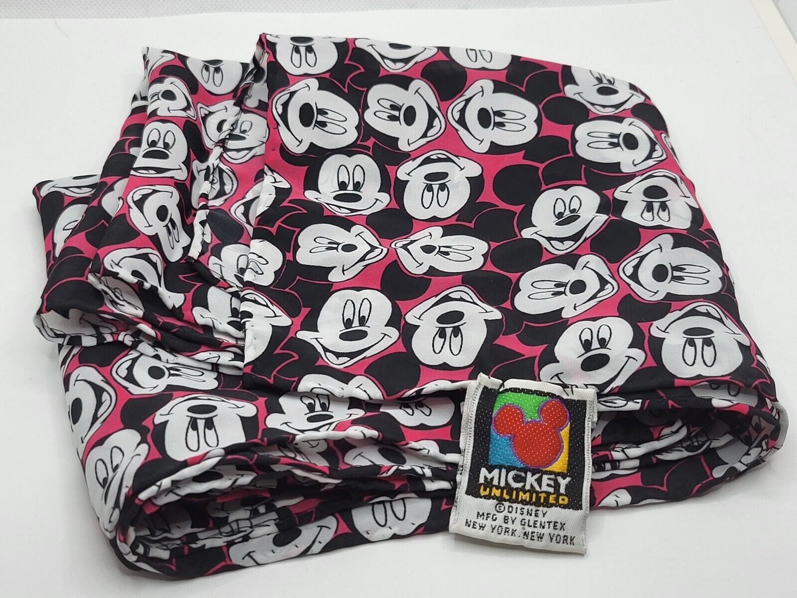 Vintage Mickey Unlimited Disney Scarf PINK Mickey Mouse (10