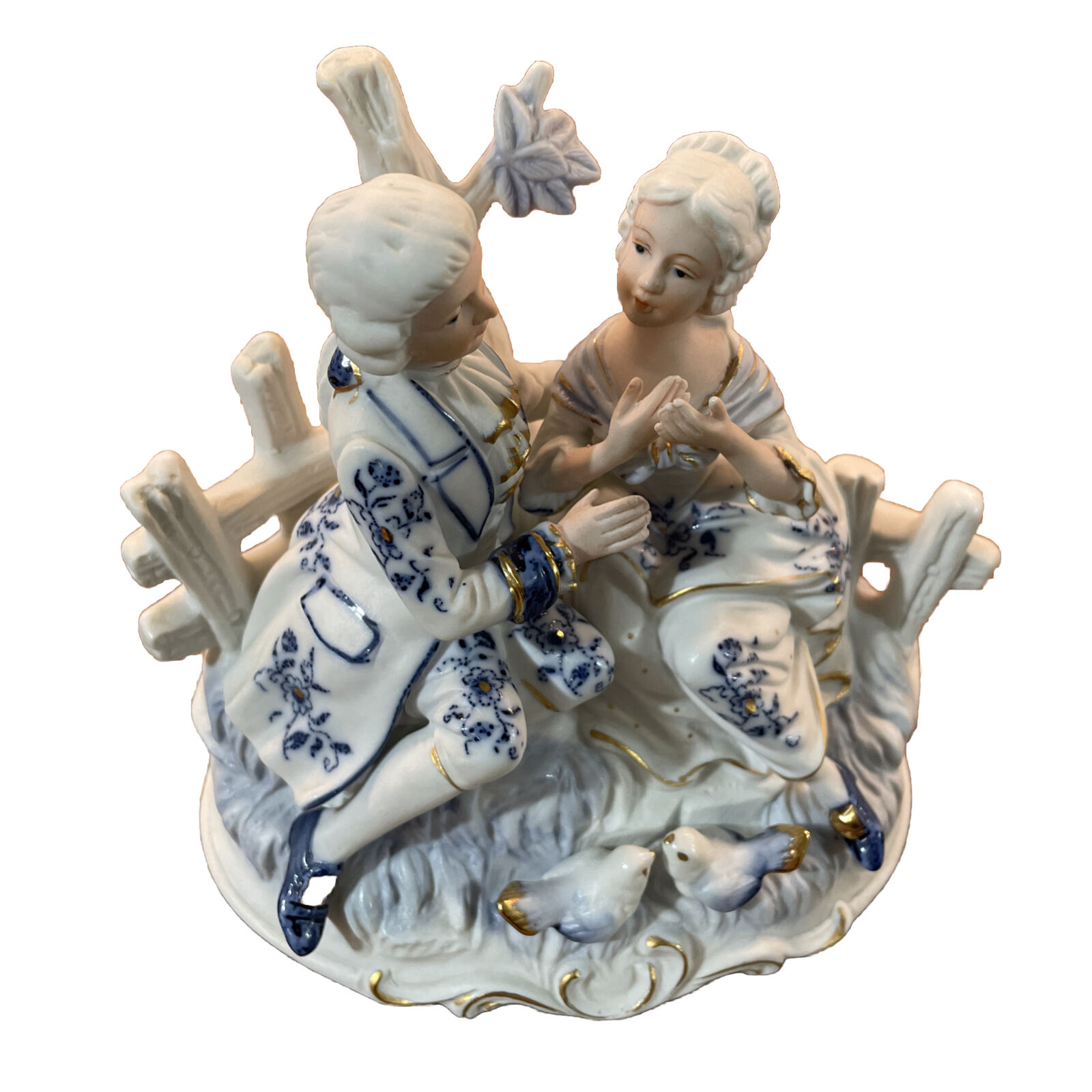 Rare German Noritake Royal Meridian Courting Couple VTG Figurine 6” hand-painted