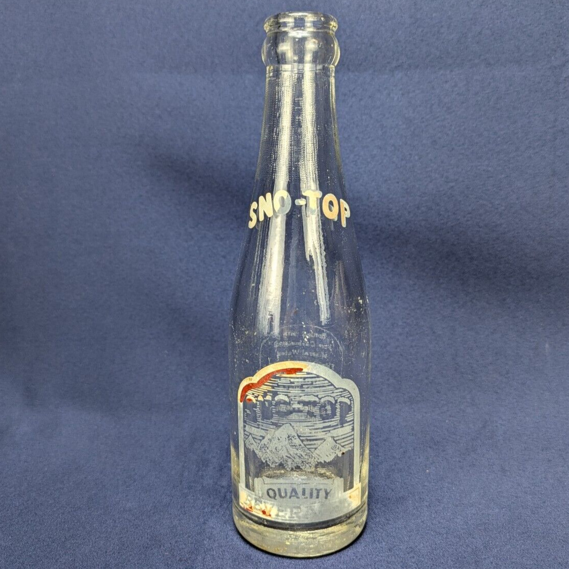 Vintage SNO-TOP Carbonated Water Glass Bottle Boonville New York