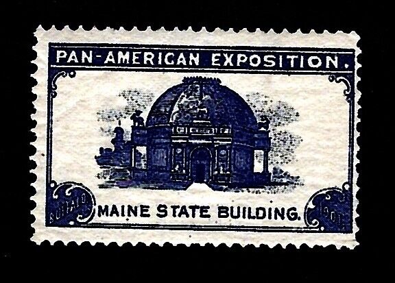 1901 Pan American Exposition BC67 BLUE H MAINE ST Cincerella Stamp Am Expo