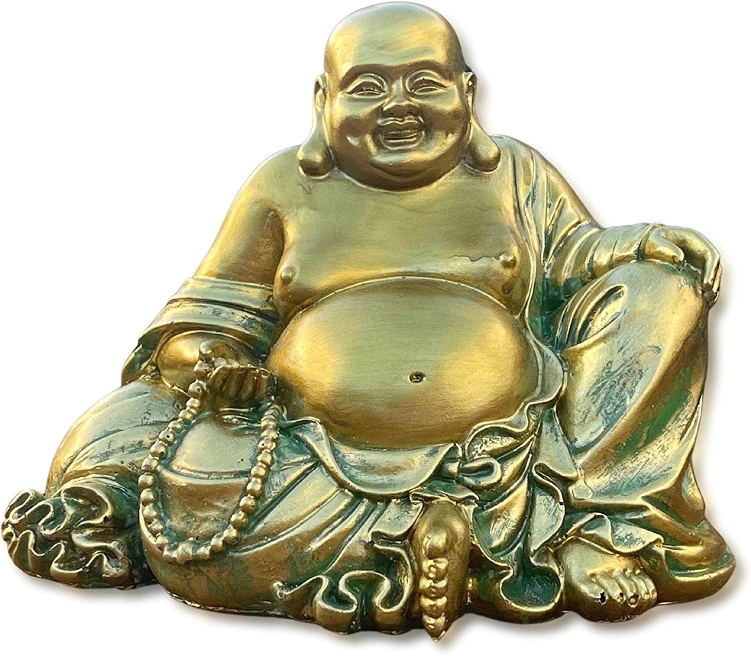 Laughing Buddha Statue Large “ Gold Buddah Statue for Home “ Buddha Dcor for Liv