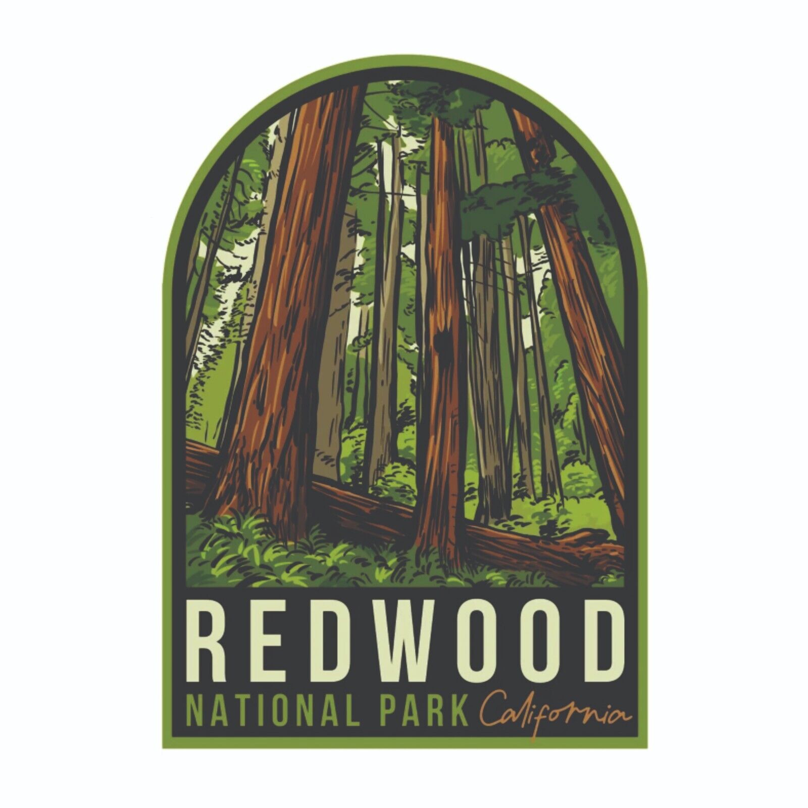 Redwood National Park Sticker California National Park Decal