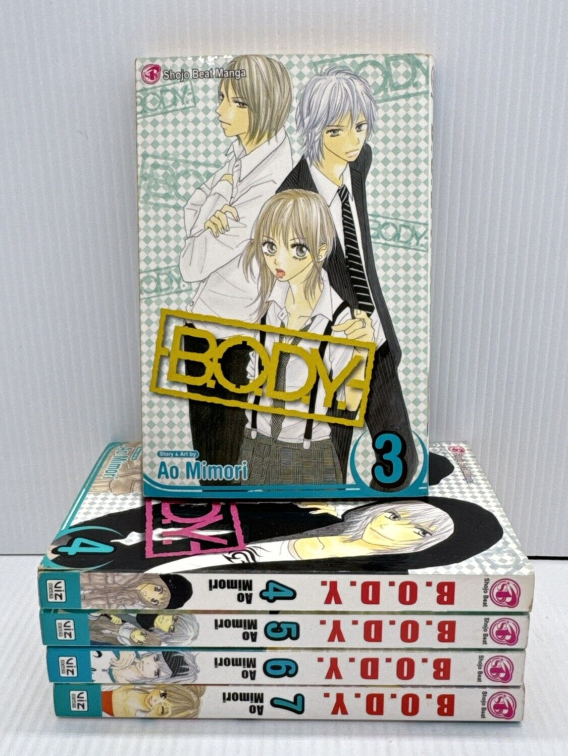 B.O.D.Y. (BODY) Vol. 3 - 7 English Shojo Beat Manga Book Lot Ao Mimori Viz Media