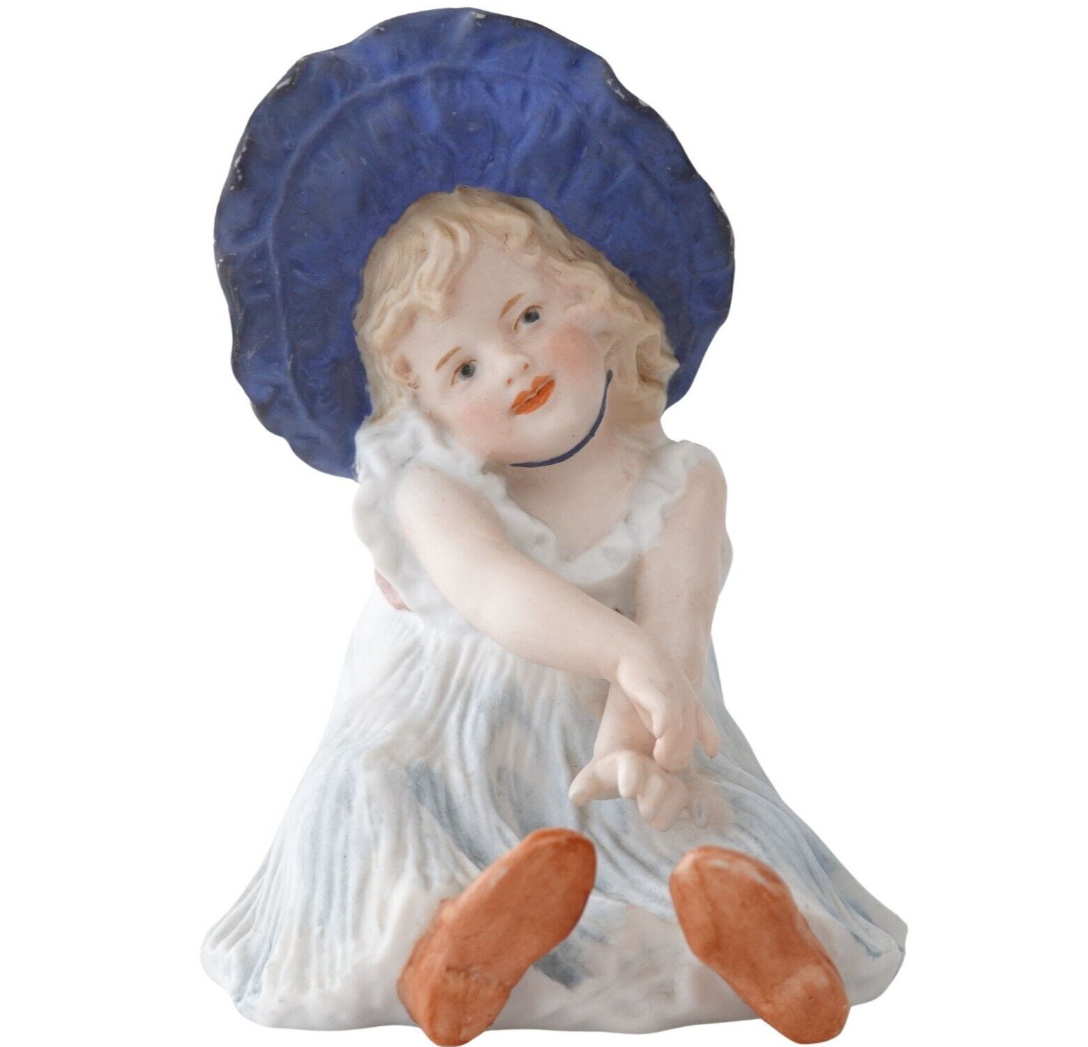 Antique Gebruder Heubach Bonnet Girl Piano Baby Figurine