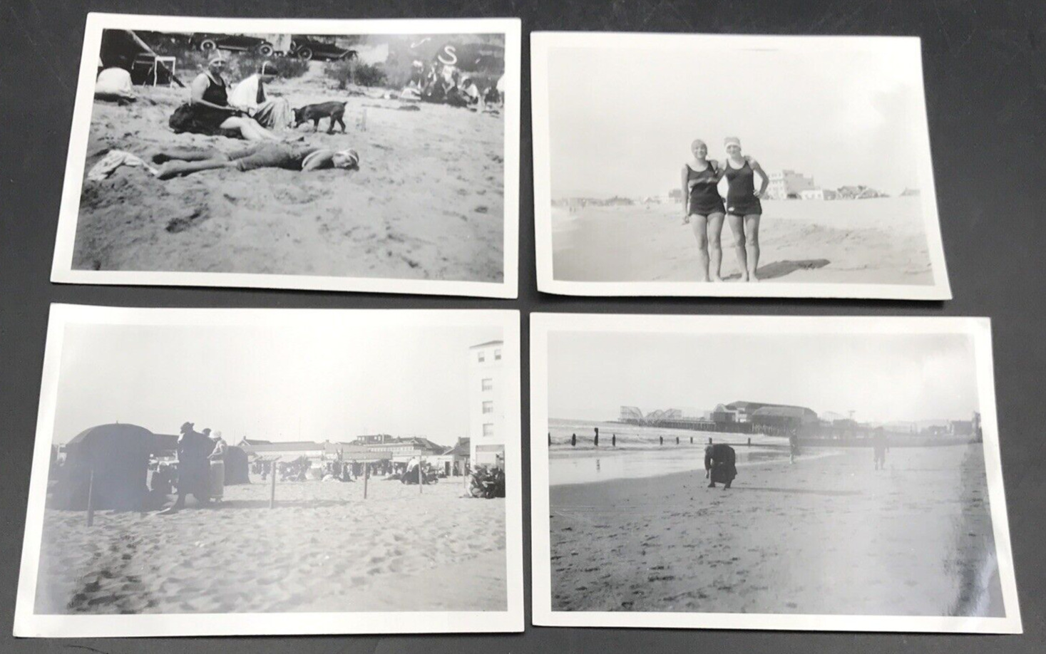4 Diff 1920s Family Children at Venice Beach Roller Coaster CA California Photos