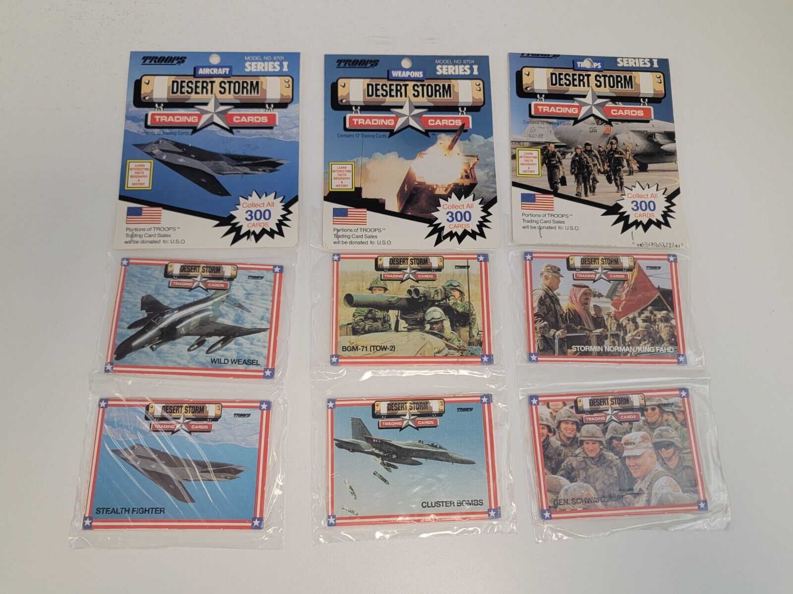 Troops #8701 Series Desert Storm Trading Cards 1991 Spectra Star (3Packs)