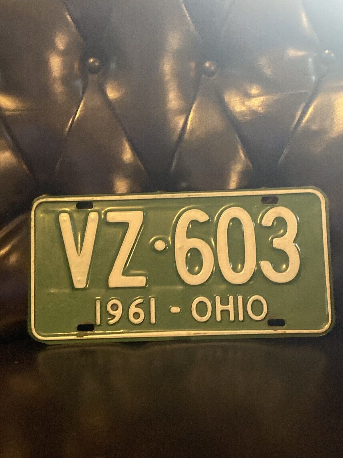 Vintage 1961 Ohio Passenger Car License Plate NEVER USED MINT