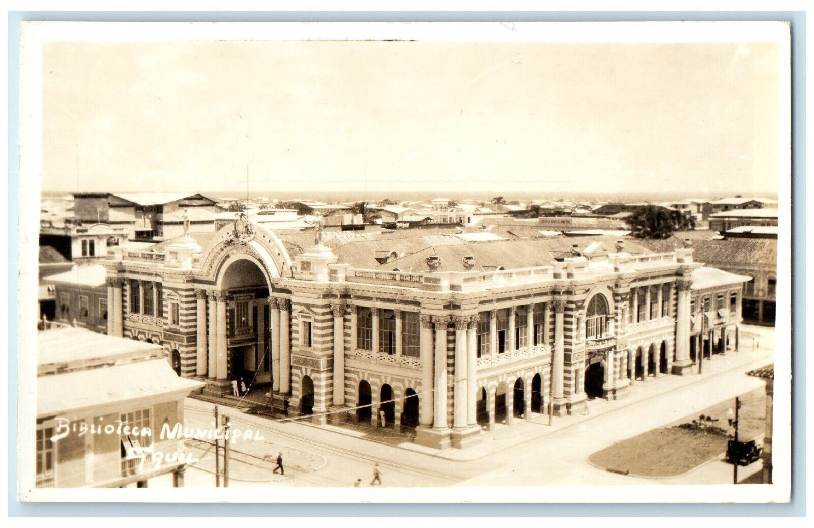 c1950's Municipal Library Guayaquil Ecuador Vintage RPPC Photo Postcard