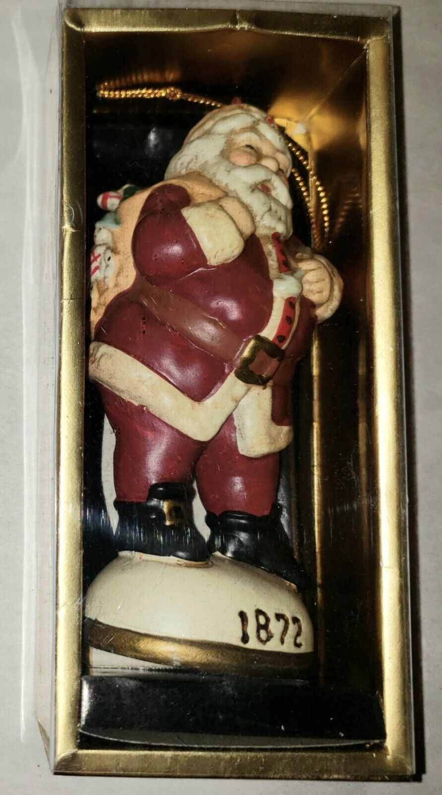 1872 Memories Of Santa Christmas Ornament In Box Hand Painted  