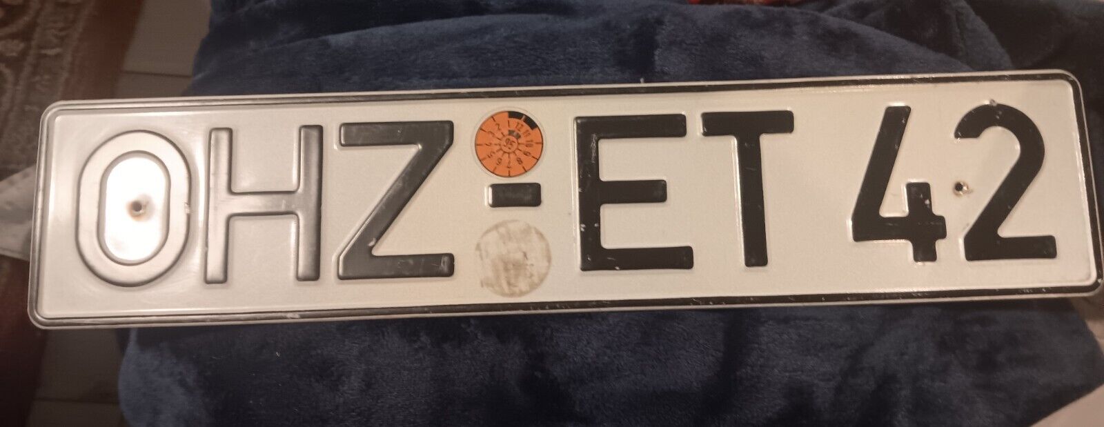 Vintage European Car Number Plate