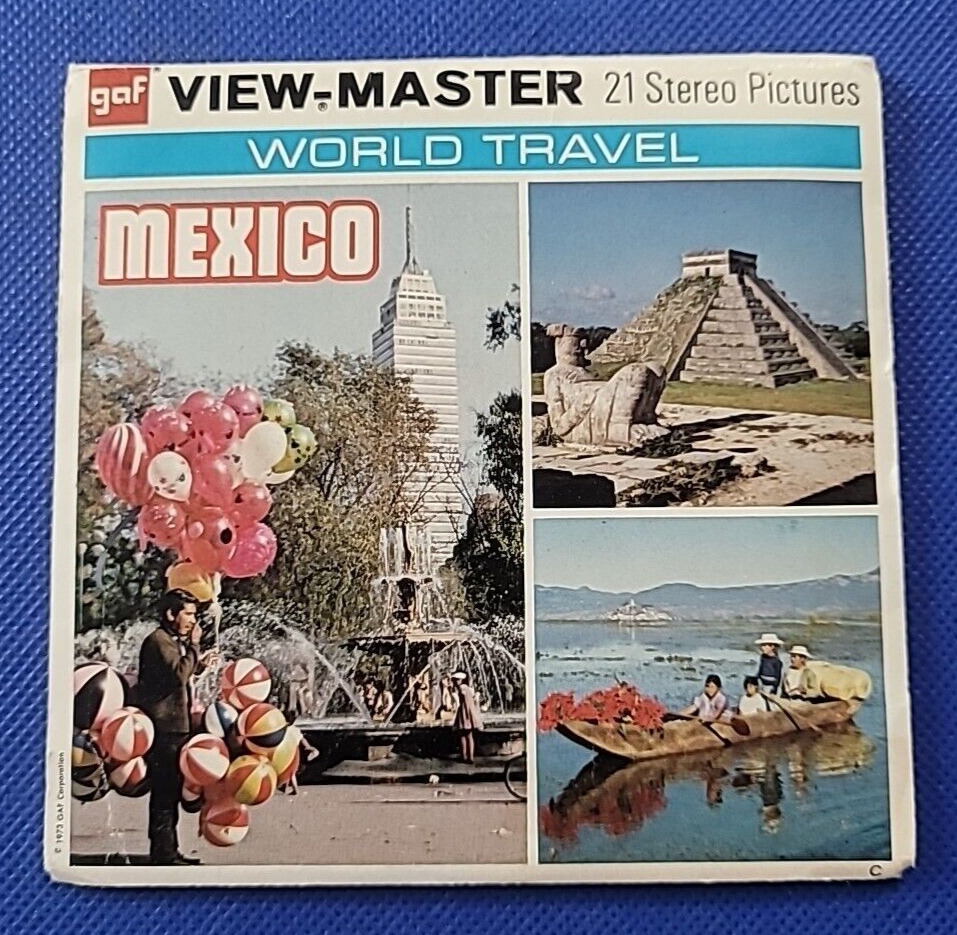 Gaf 1973 Color F019 Mexico World Travel view-master 3 Reels Packet set