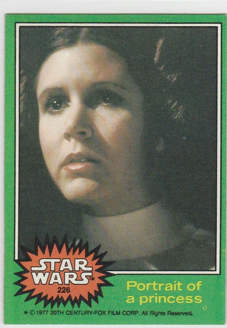 1977 Topps Star Wars PRINCESS LEIA Rookie Card #226 EX-NM Portrait of a princess