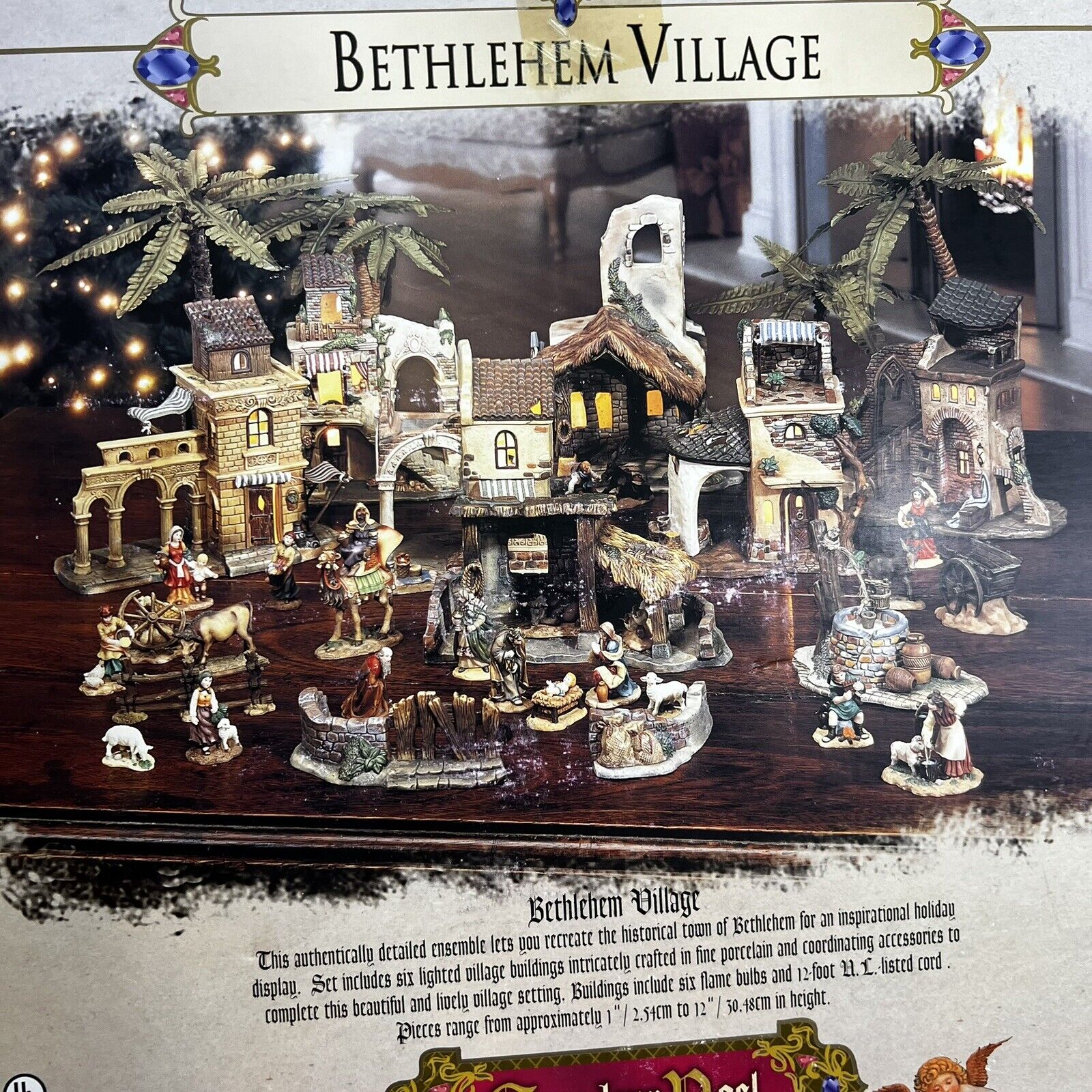 Vintage 2001 Grandeur Noel Bethlehem Village Christmas Porcelain Nativity Set