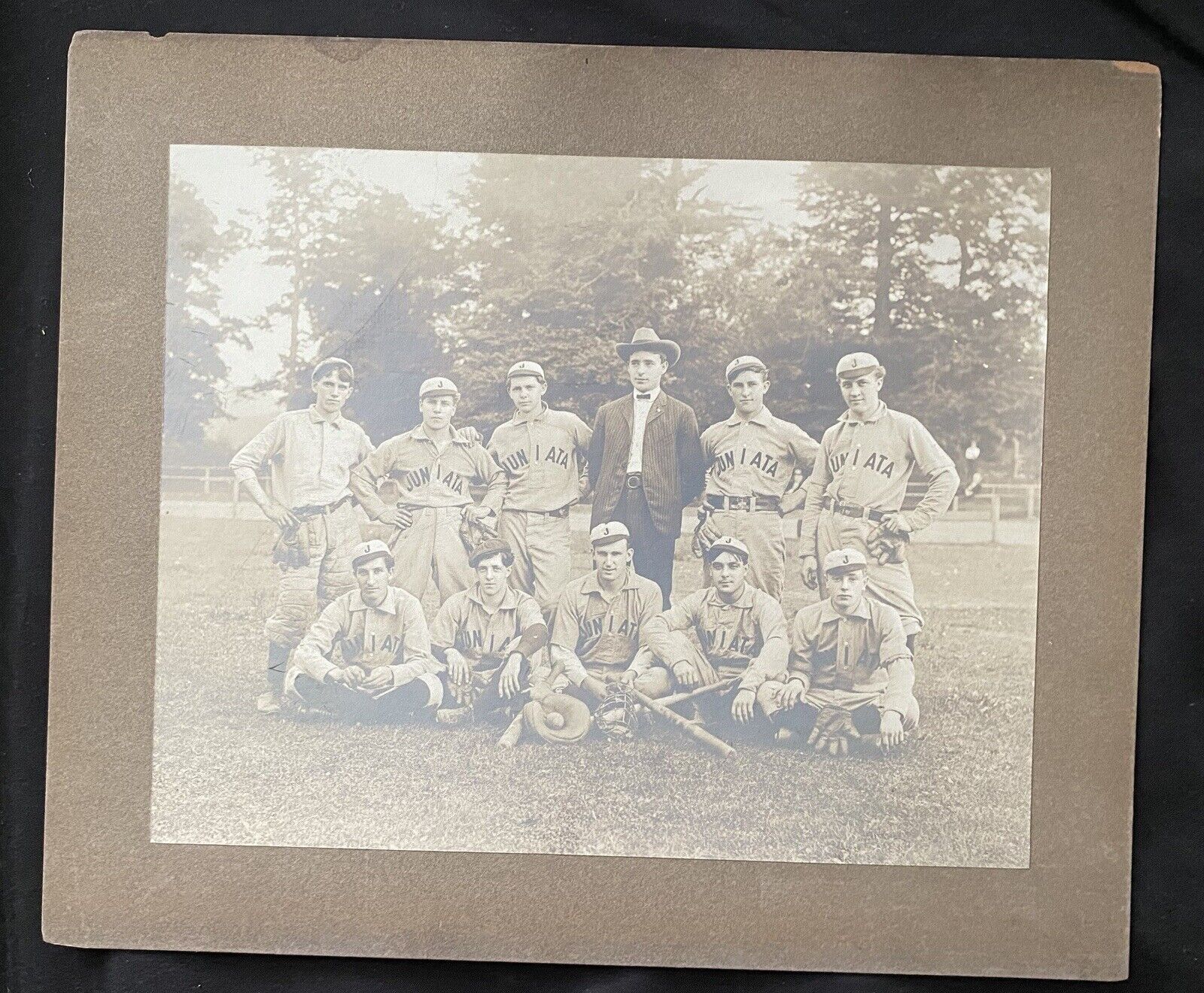 Klein Chocolate Barnstorming Baseball MLB Hank Ritter 1910 Juniata Cabinet Card
