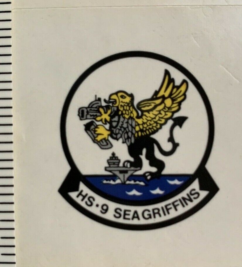 U S Navy HS 9 Sea Griffins Anti Sub Squadron 9 Decal Sticker 2\