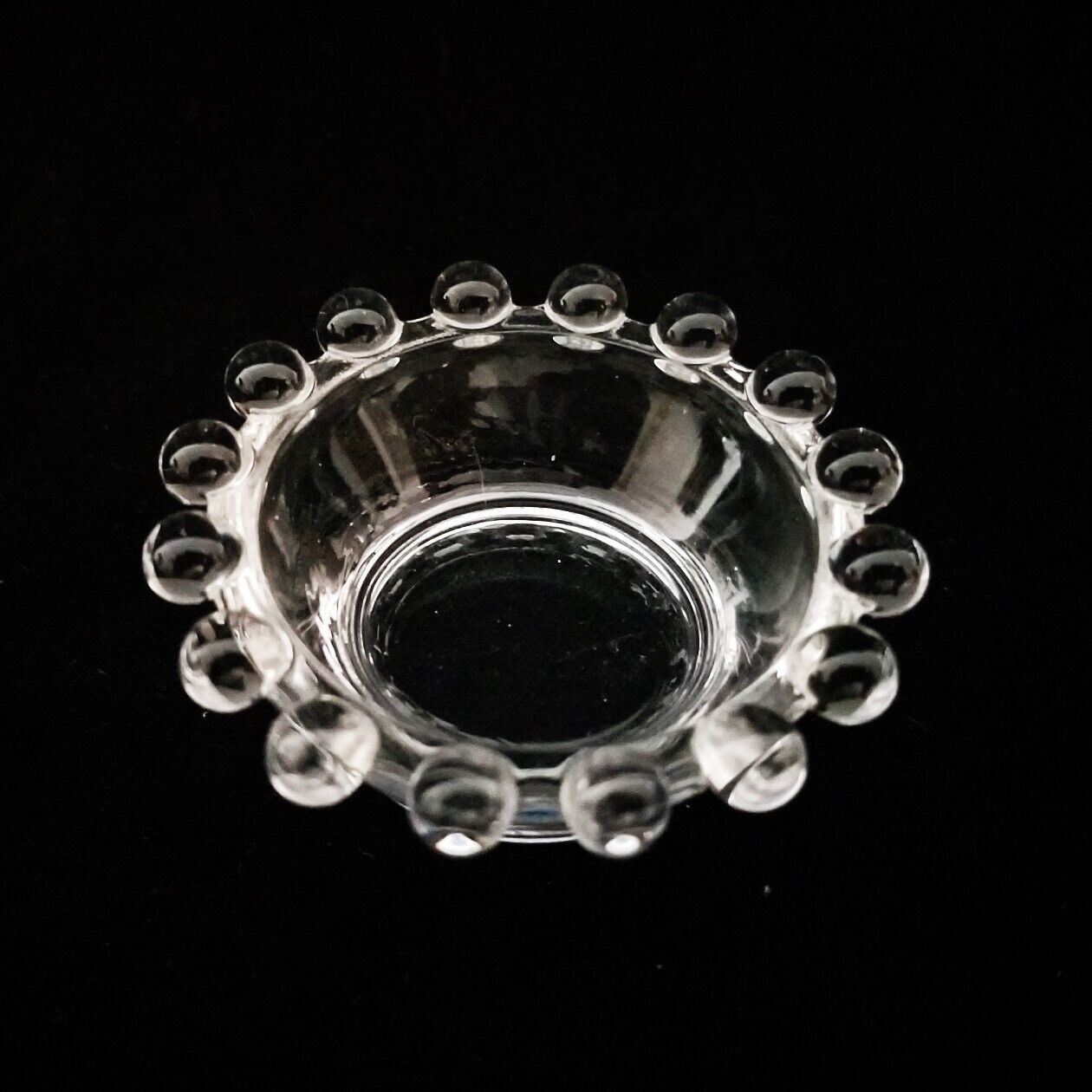 VINTAGE CANDLEWICK CLEAR SALT DIP/DISH BY IMPERIAL GLASS - OHIO