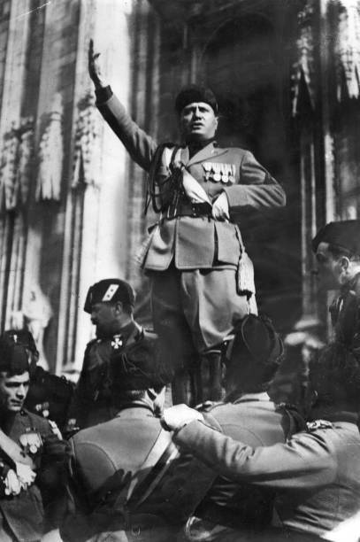 Italian dictator Benito Mussolini who established himself as a- 1925 Old Photo