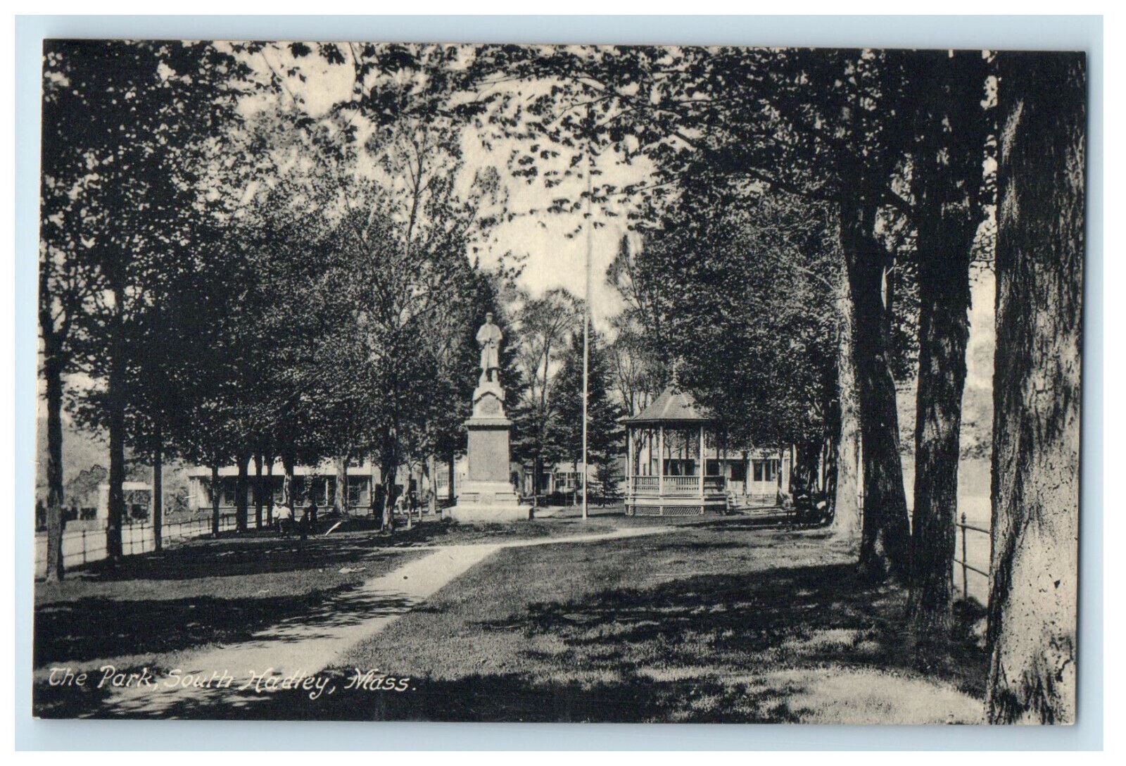 c1940s Monument View, The Park South Hadley Massachusetts MA Postcard
