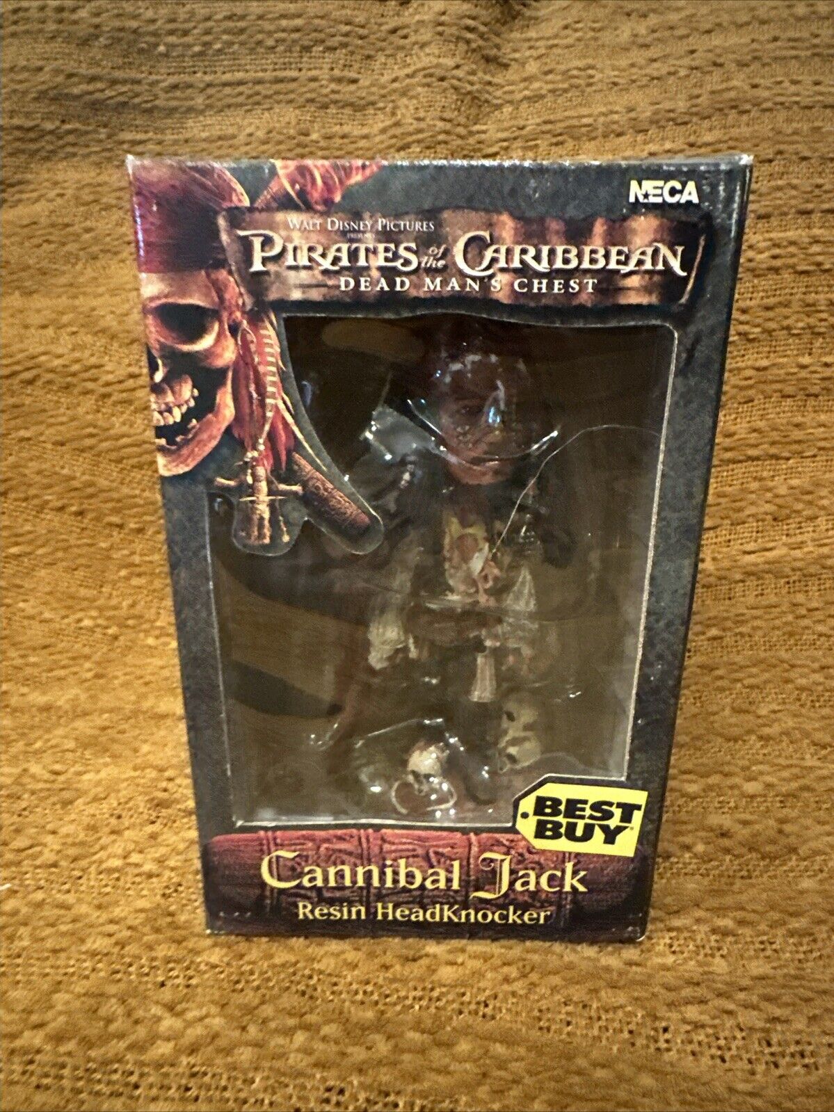 Jack Sparrow Pirates Of The Caribbean Cannibal Bobblehead  NECA Headknockers