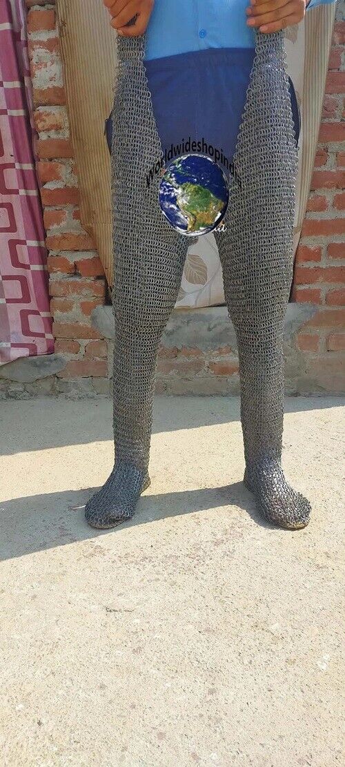 Chainmail Leggings 9 mm Flat Riveted with washer Chainmail Easter Gift