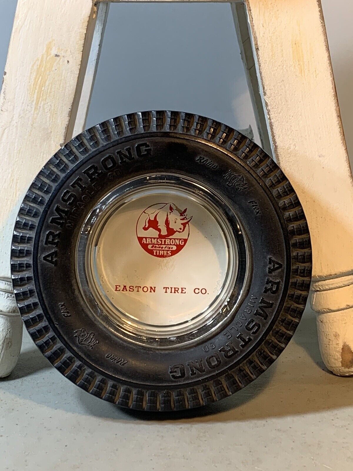 Vintage Armstrong Rhino Flex Tire Ashtray Advertisement (2C)