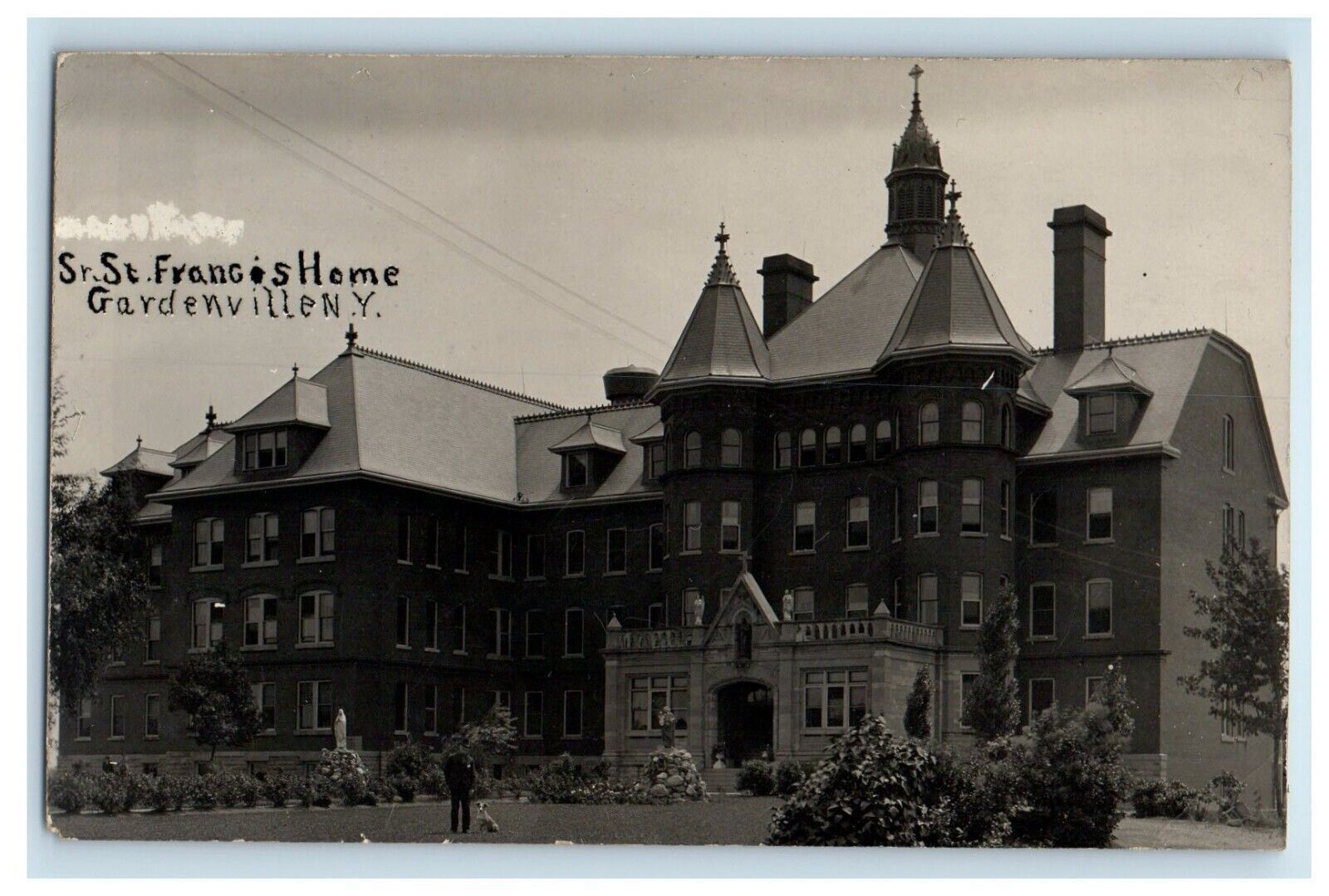 c1910's St. Franci's Home Gardenville New York NY RPPC Photo Antique Postcard