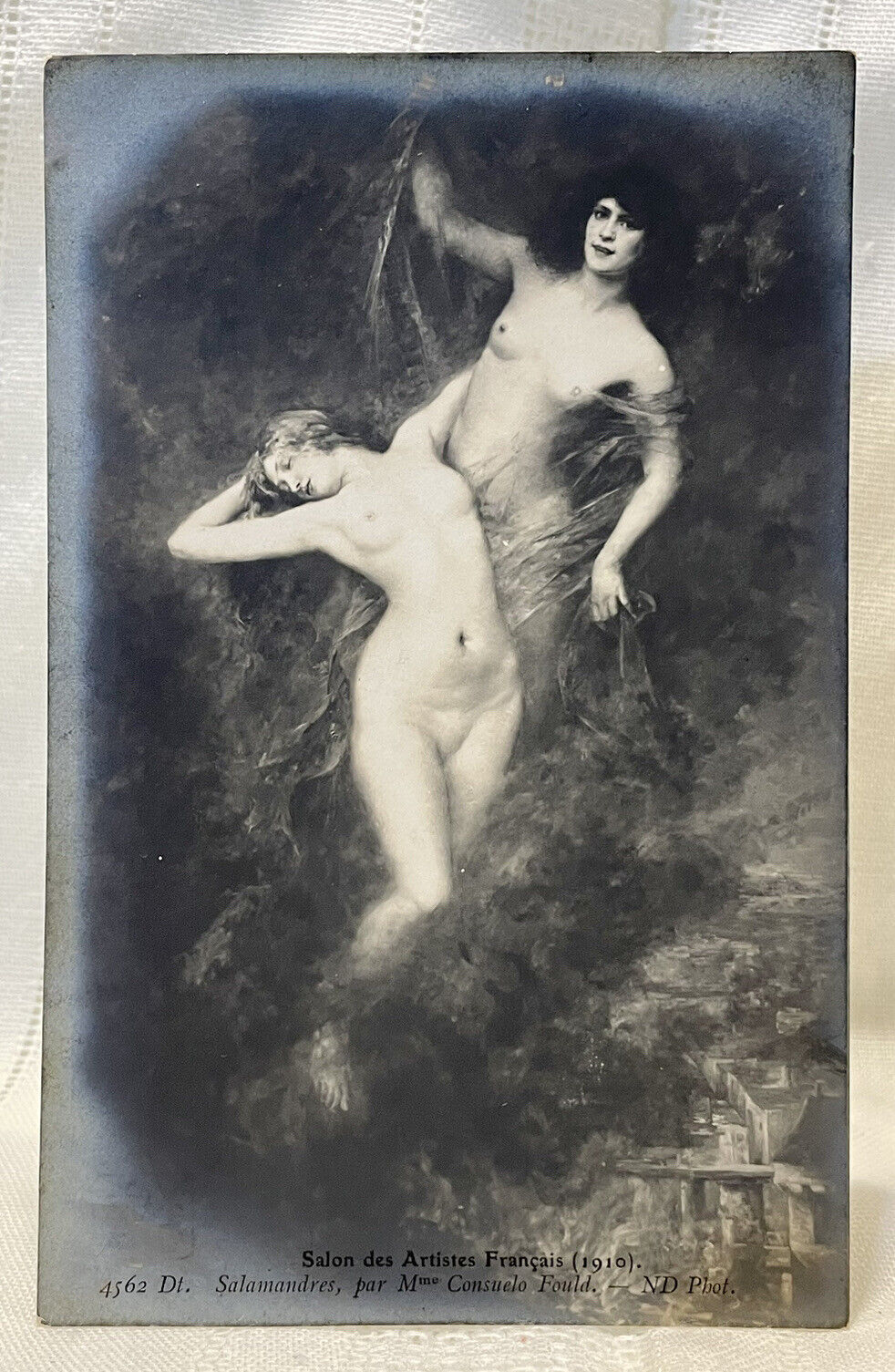 French Artist Consuelo Fould | Nudes In Cloud | 4562 Dt. Salamandres | 1910