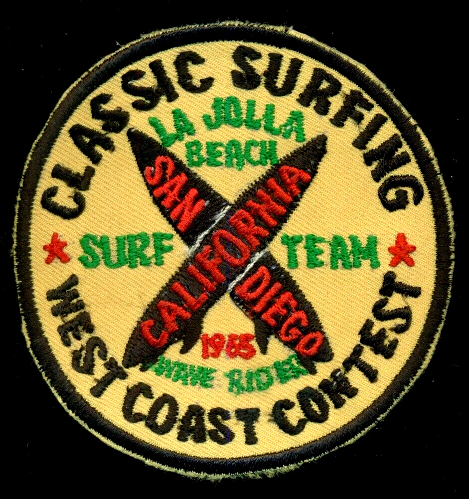 La Jola Beach Surf Team West Coast Contest 1955 Wave Rider Patch SF-1