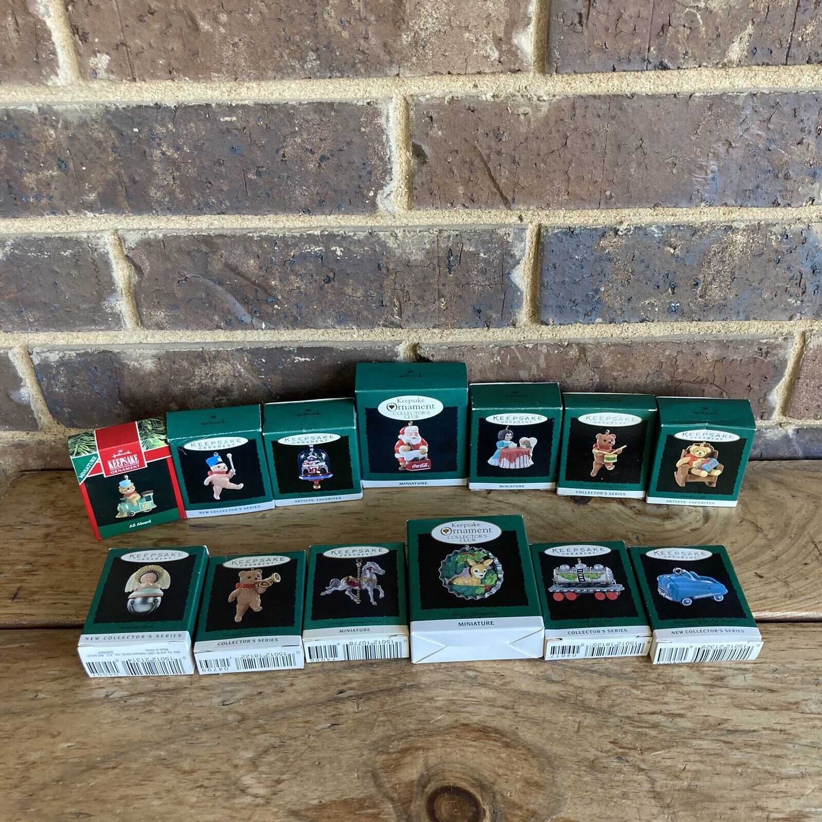 Hallmark Miniature Ornaments Lot Of 12 1991-1995