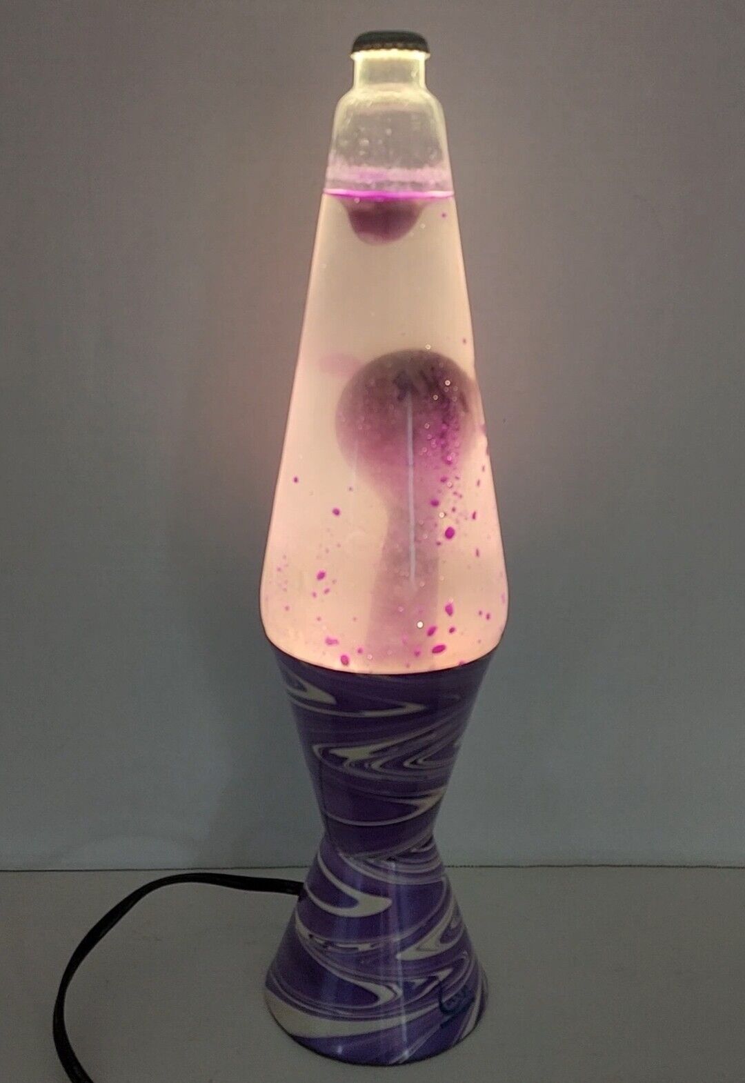 Vintage Lava Lite Brand Motion Lamp Psychedelic Purple Swirl NO TOP Working