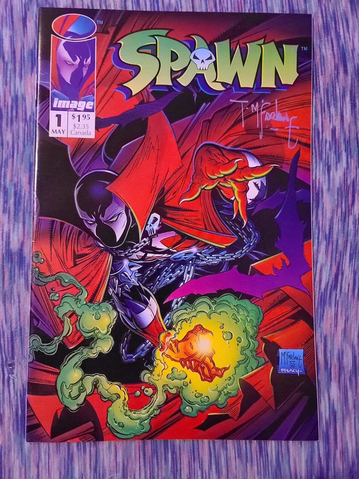 Spawn 1, 1992 (First Appearance Origin) Great Condition Signed By Todd McFarlane