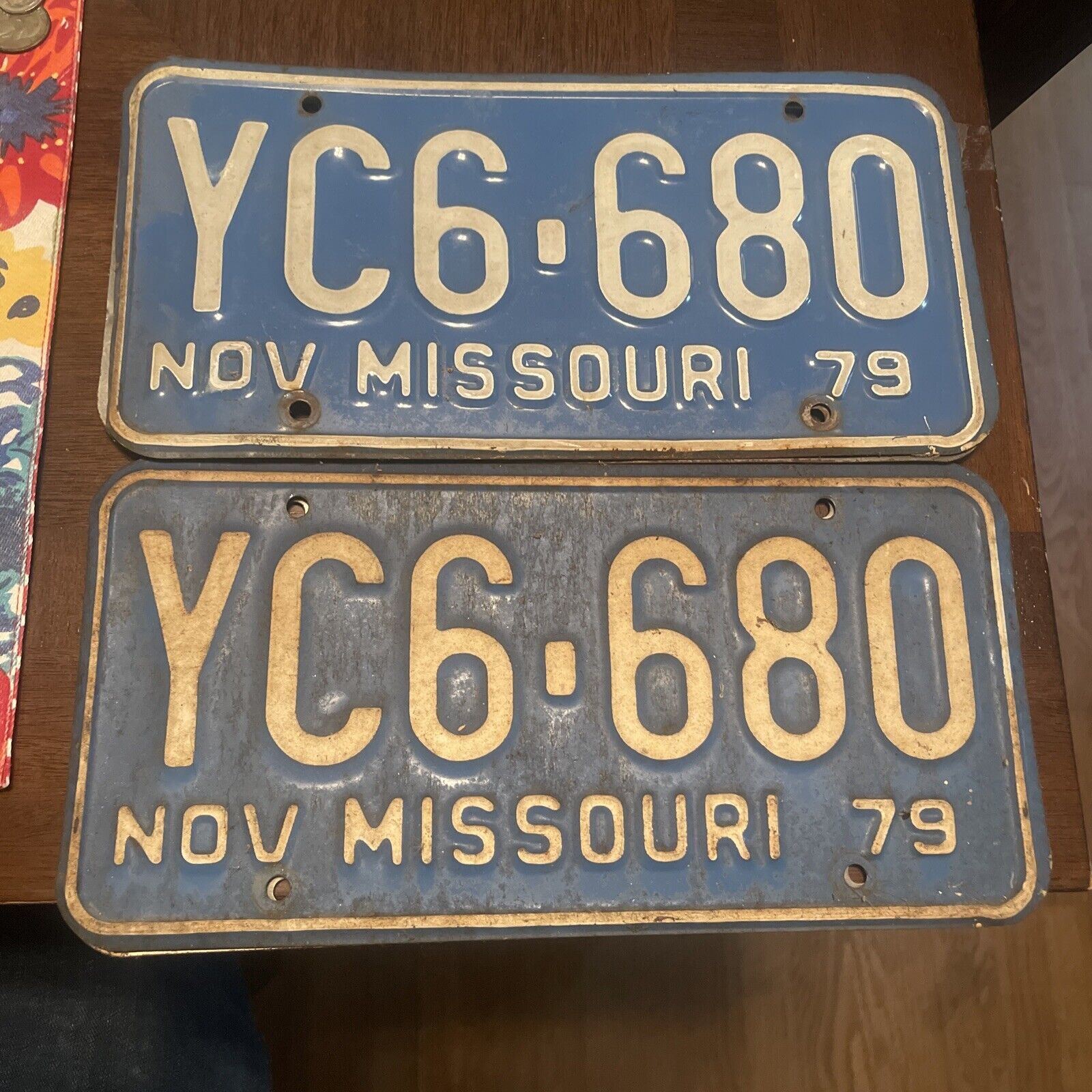 *Matched set 1979 Missouri license plates Automotive Collection Both Included