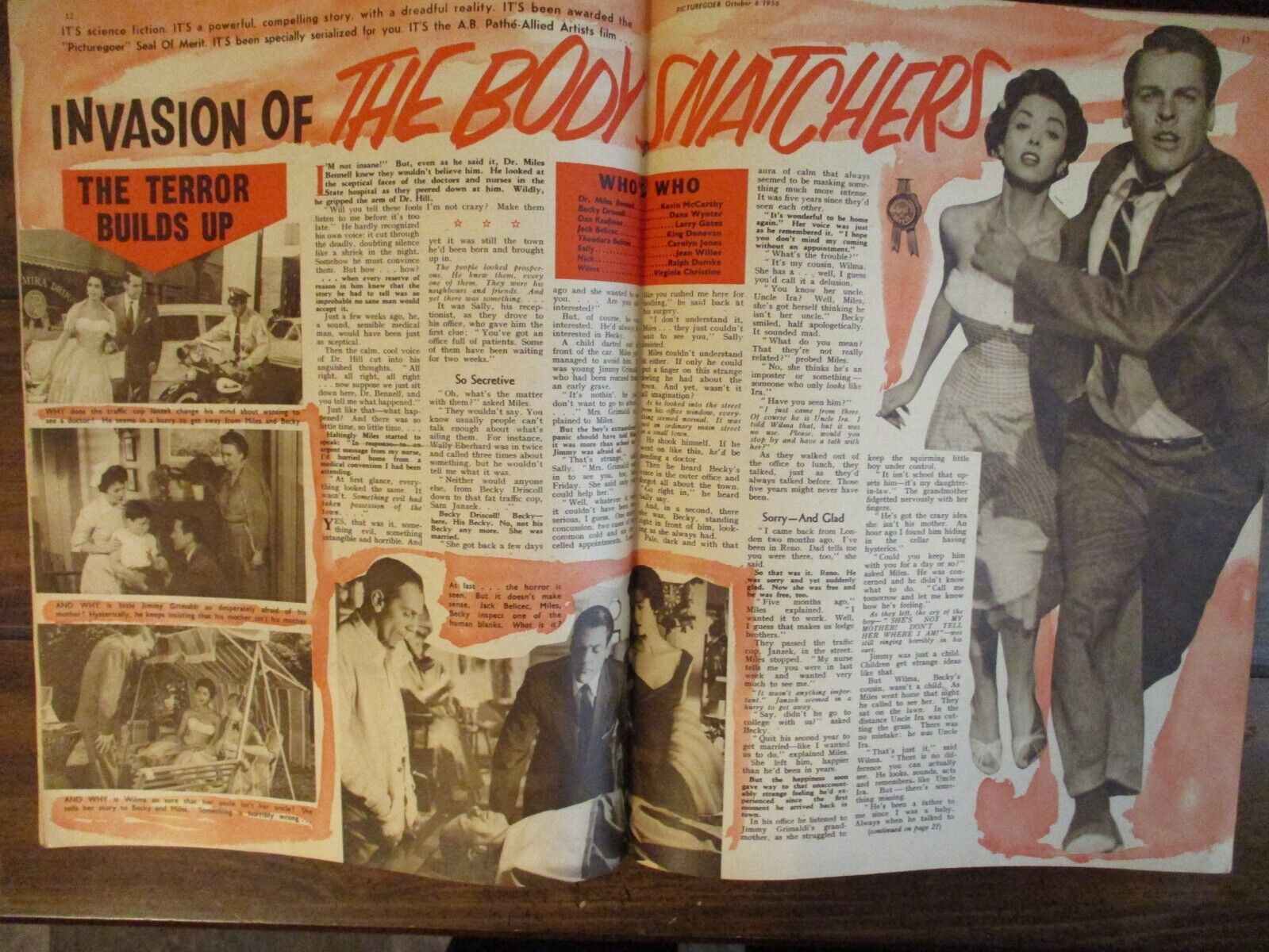 Oc-1956 Picturegoer Mag(INVASION OF THE BODY SNATCHERS/KAREN STEELE/PHYLLIS KIRK