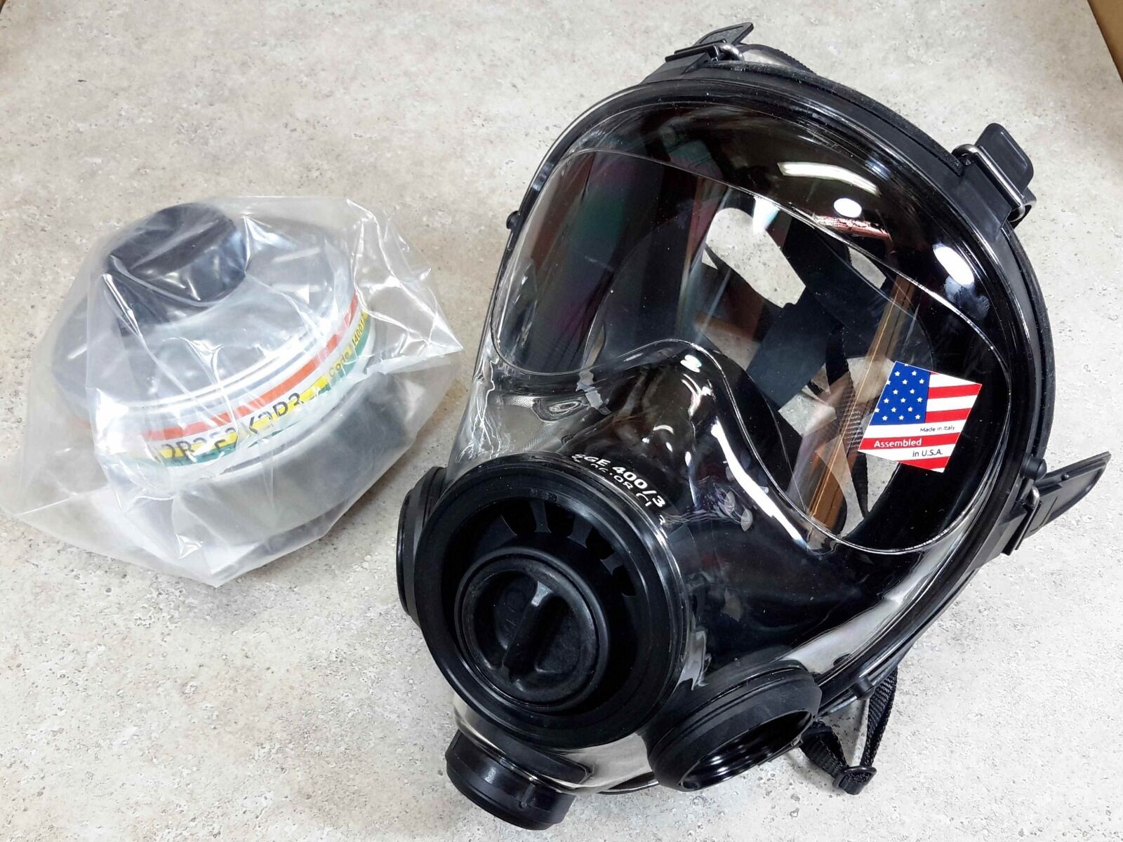 SGE 400/3 40mm NATO NBC Gas Mask w/ Mestel Filter ** ALL NIB ** MADE IN 2024 