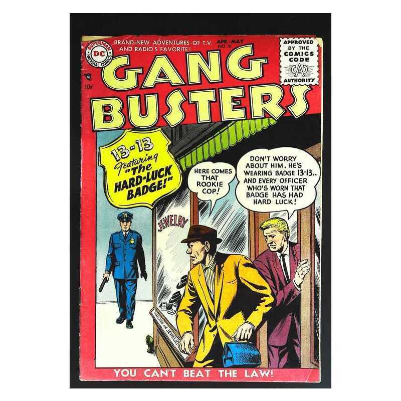 Gang Busters #51  - 1947 series DC comics VG+ Full description below [z{
