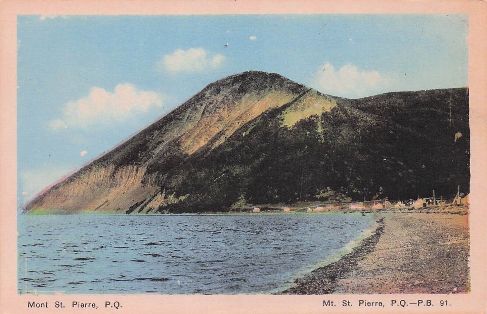 Postcard Vintage (2) CAN, P.Q., NB Mont St Pierre, Shrine AD 1714 (#477)