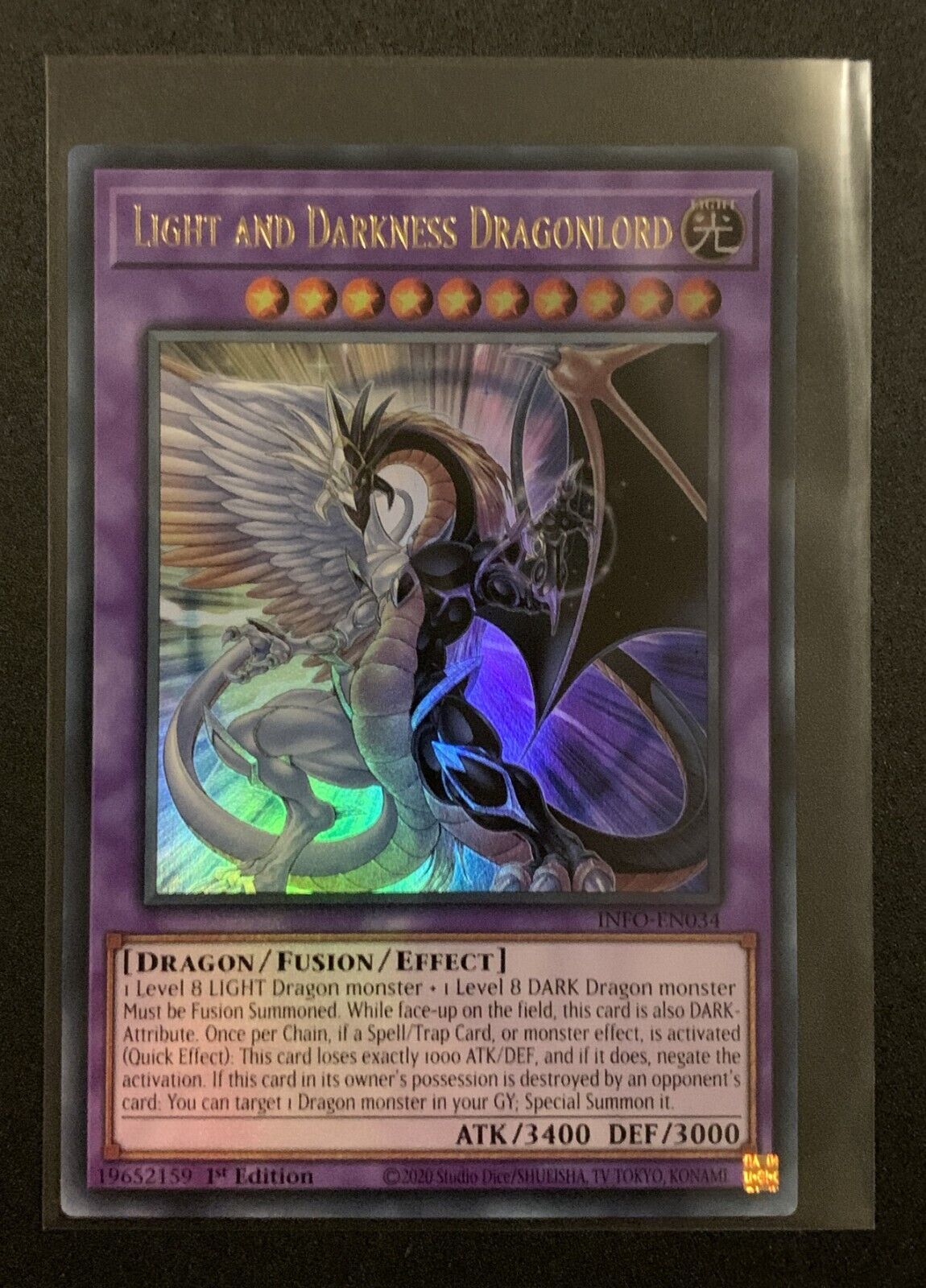 Light and Drakness Dragonlord - INFO-EN034 - Ultra Rare - Yugioh TCG
