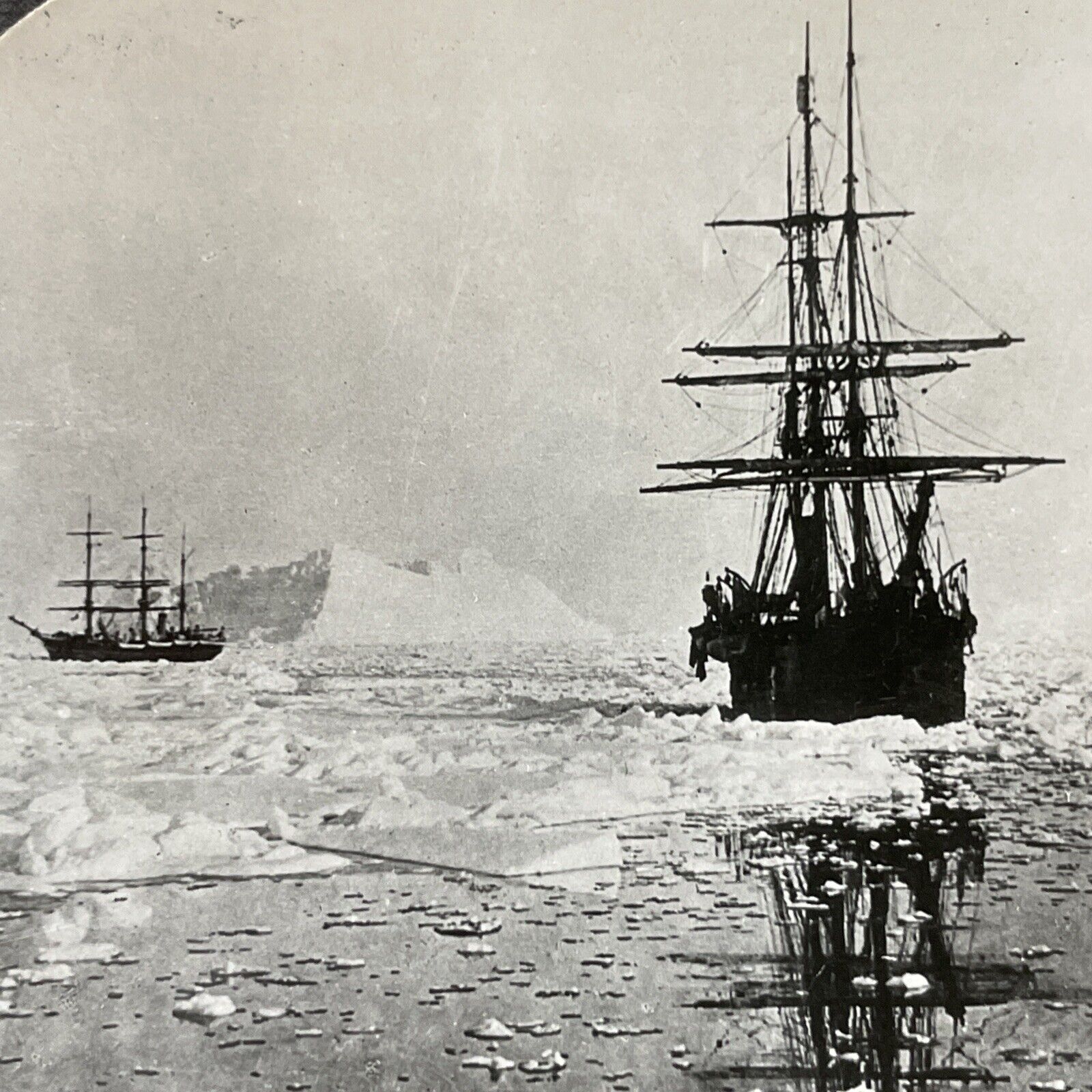 Antique 1902 Nova Zembla Arctic Ship Before Shipwreck Stereoview Photo Card 2626