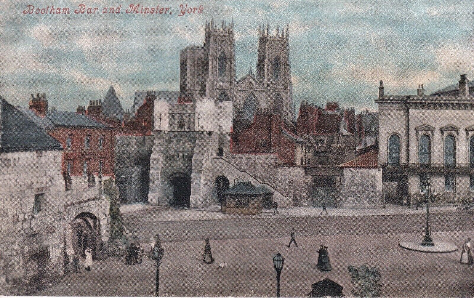 c1915 York, United Kingdom, Bootham Bar & Minster VTG Postcard UNPOSTED-I590