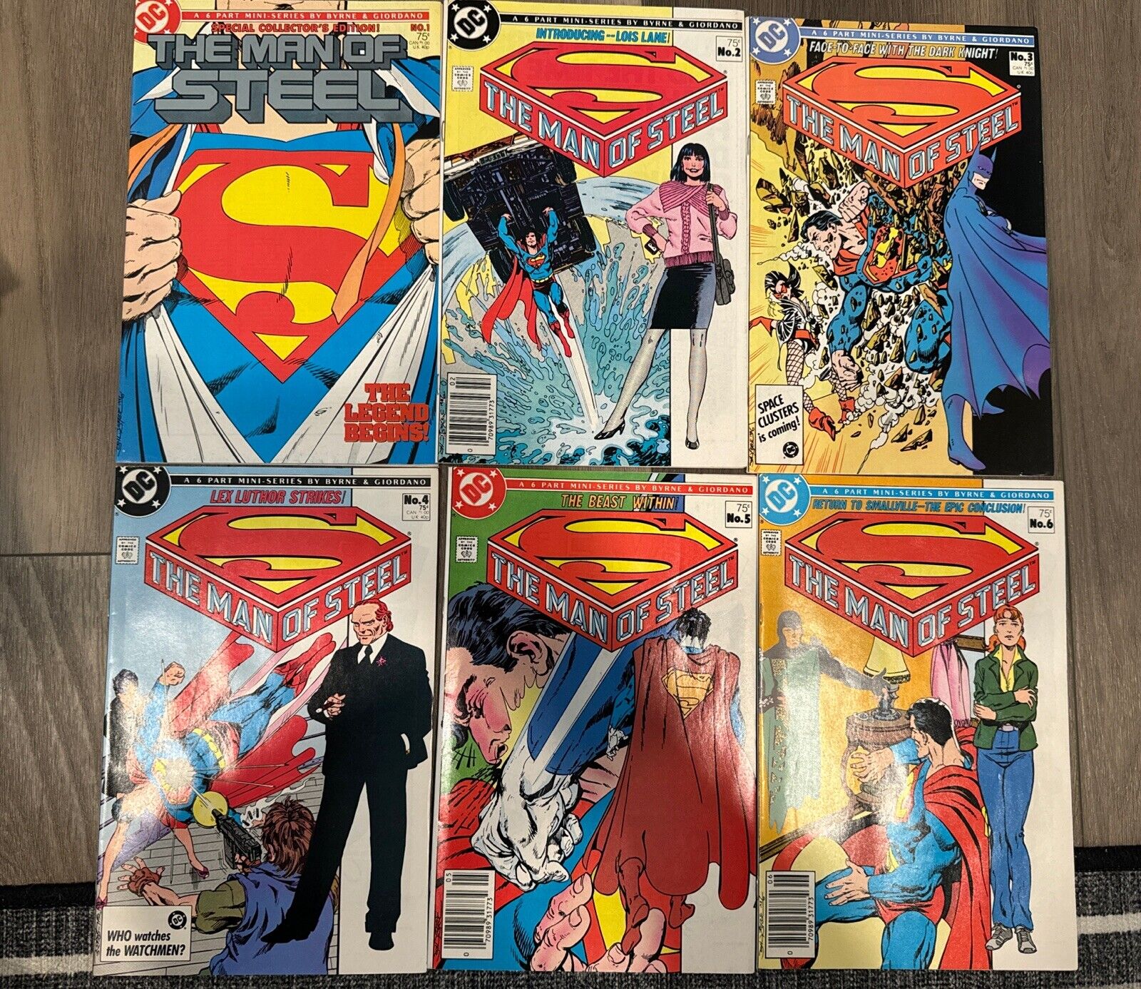 SUPERMAN THE MAN OF STEEL #1-#6 SET (NM-) HIGH GRADE COPPER AGE DC COMICS