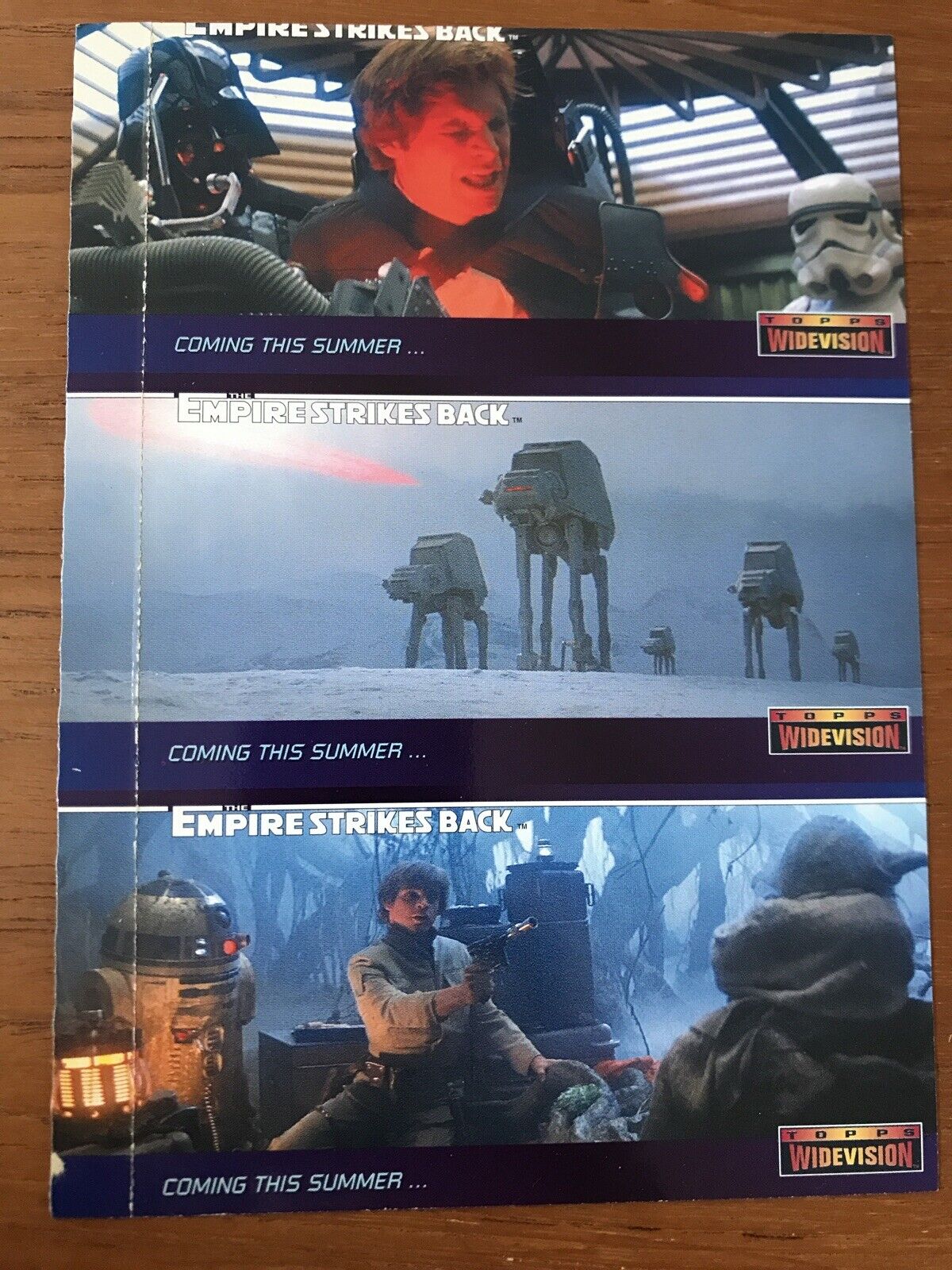 1995 Tops Widescreen Star Wars 3-card Promo Card